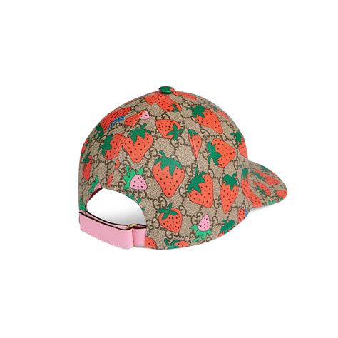 cassquette gucci fraise|casquette gucci.